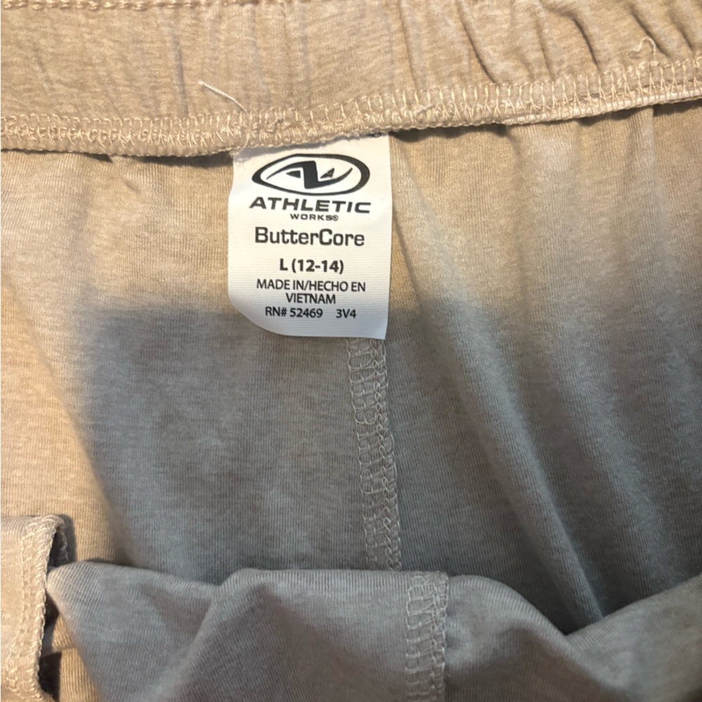 ATHLETIC WORKS Buttercore Heathered beige size L (12-14) NWOT - Picture 3 of 5